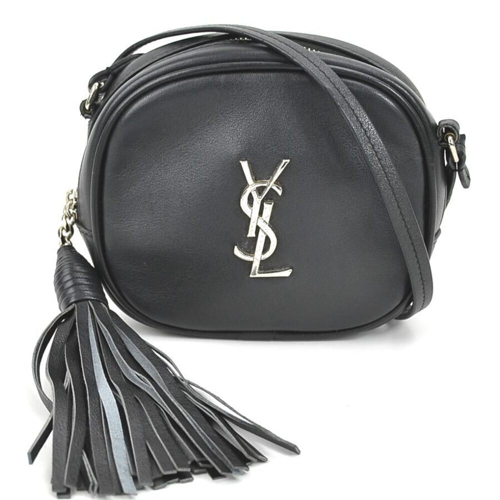 Saint Laurent Nappa Monogram Blogger Bag iconic YSL logo Black